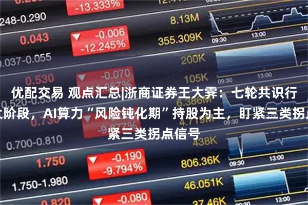 优配交易 观点汇总|浙商证券王大霁：七轮共识行情五大阶段，AI算力“风险钝化期”持股为主，盯紧三类拐点信号